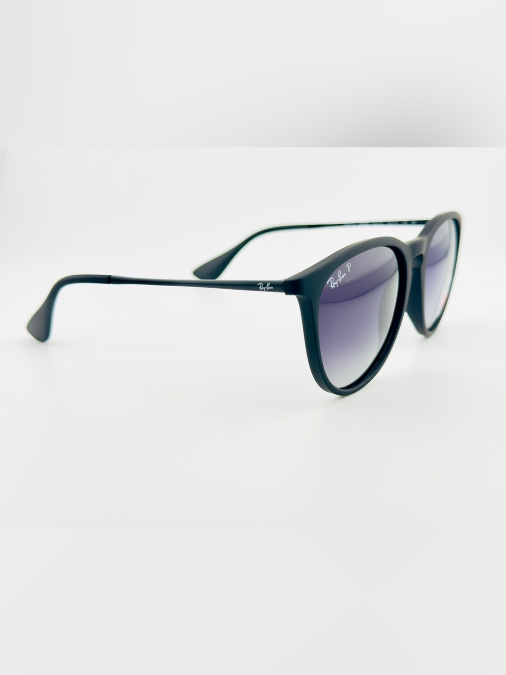 Ray-Ban Erika Women Sunglasses RB4171 Matte black Frame Gradient Gray Lenses - Picture 9 of 14